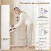 Shoe Cabinet 18 Pairs Narrow Shoe Cabinet 3 Flip Drawers Adjustable Shelves White