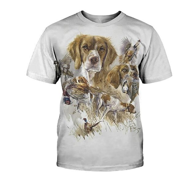 Animal Dog Golden Retriever 3D Print O-Neck T-shirts Vintage Short Sleeve Fashion Streetwear Harajuku T-shirts