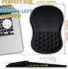 Ergonomisches Memory-Schaum-Mauspad mit Handgelenkstütze, Massage-Gel-Pad, rutschfester PU-Boden zur Linderung von Handgelenkschmerzen, Schwarz