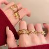 18k Real Gold Electroplated Zir*****pen Ring, Niche Oil Dripping Pony Index Finger Ring, Trendy and Versatile Jewelry.