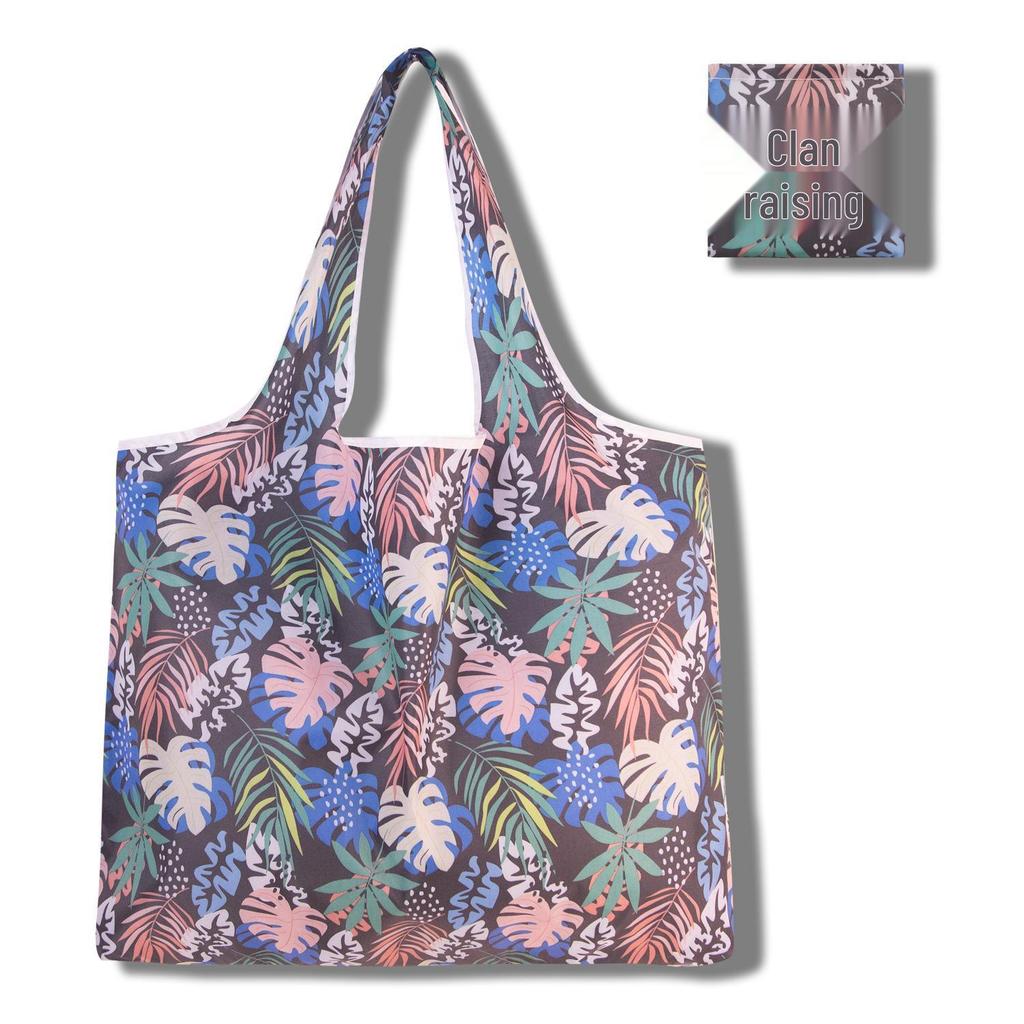 Eco-Friendly Large Capacity Foldable Tote Bag - Creative, Portable, Printed, and In Stock