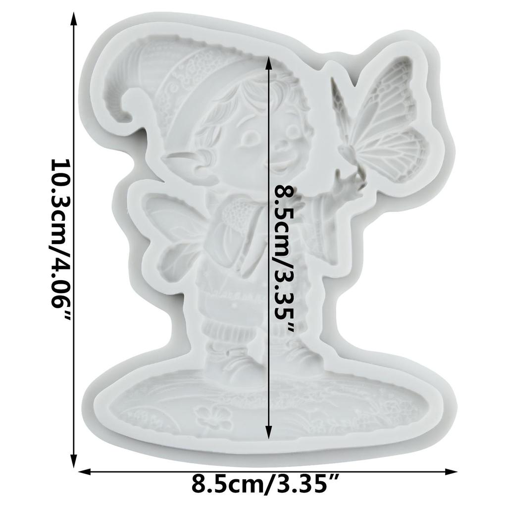Butterfly Fairy Silicone Mold Elf Boy Fondant Molds Cake Decorating Tools Cupcake Topper Candy Resin Clay Chocolate Gumpaste Mold