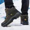 Non-slip Travel Climbing Camping Footwear Basic Boots Casual Leather Ankle Boots for Men Winter Soft-soled Male High Top Shoes