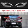 Car Front Headlight Lens Cover For BMW X6 E71 2008-2014 Transparent Left Right Headlamps Lampshad Glass Lamp Shell Masks