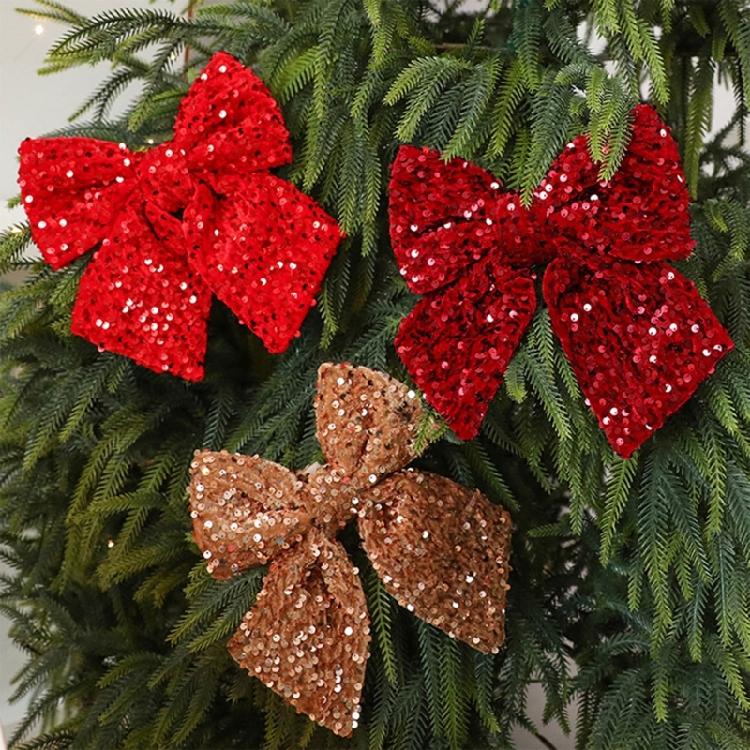 Christmas Tree Bowknot Festival Decoration Unique Christmas Bowknot Ornament Elegant Adornment for Home School