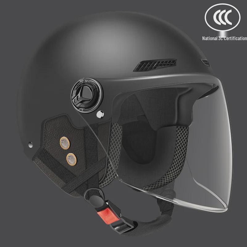 

Сертифікований 3C всесезонний шолом для електромобіля для чоловіків і жінок - Безпечний HD напівшолом для мотоциклів One Size