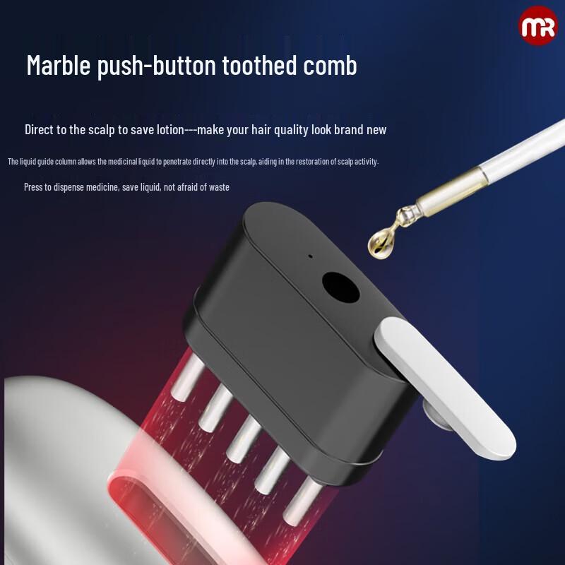 Morphy Richards Red/Blue Light Vibration Scalp Massager Comb