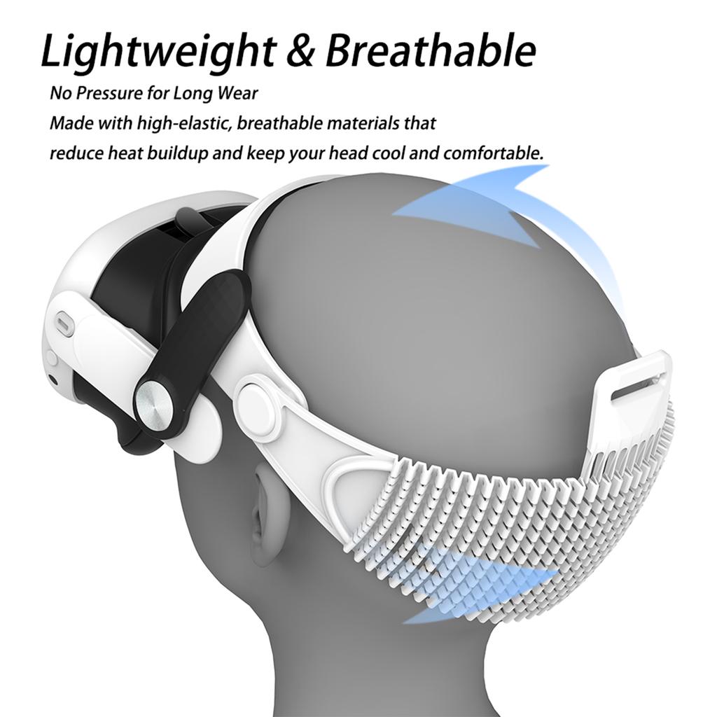 For VR Meta Quest 3 Adjustable Strap Replacement VR Headset Breathable Enhanced Support Headband for Meta Quest 3S Accessories