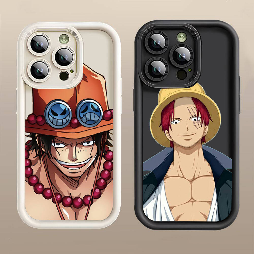 D-39 One Piece Ace  Case for iPhone 15 14 13 12 8 Plus Samsung S24 S23 Ultra A04S A05S Huawei P40 P50 P60 Nova 11 Pro Max OPPO A17K Reno 10