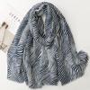 Vintage Spring and Summer Zebra-stripe Printed Scarf Headscarf Arabian Scarf Middle East Dubai Turkey Palestinian Hijab Scarves