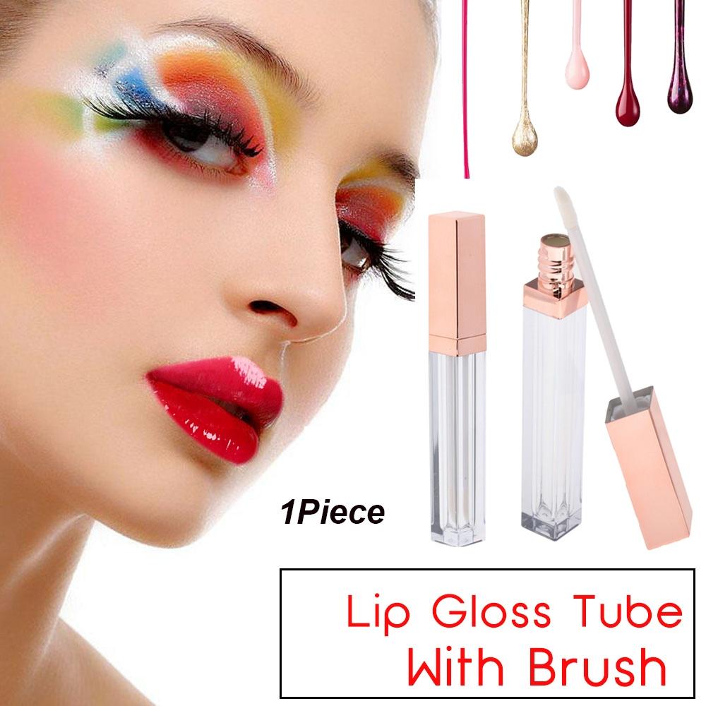 

1 шт., 5 мл, пустой флакон для блеска для губ, тюбик, DIY контейнер для блеска для губ, прозрачные многоразовые пустые флаконы MYY