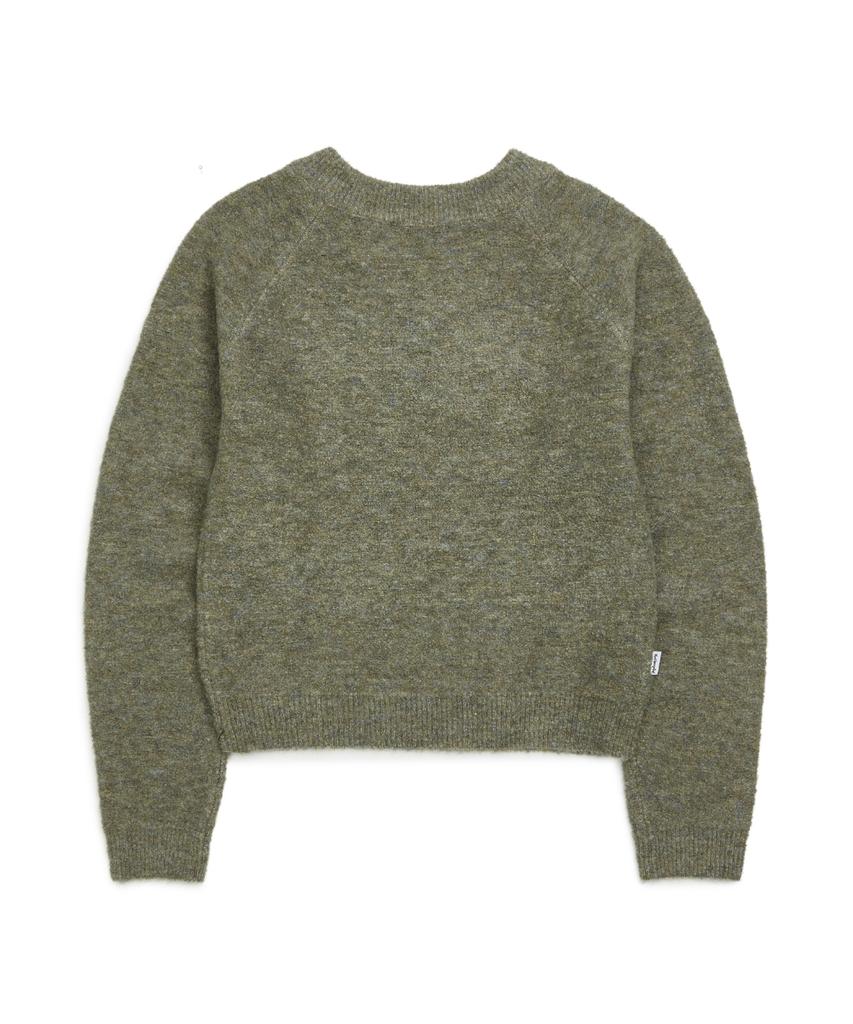 MARK GONZALES Women'S Club Boucle V-Neck Knit - Green