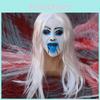Ghost Latex Female Cosplay Mask With White Hair For Haunted House Decorations