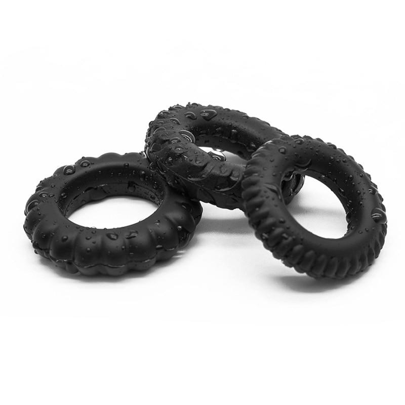 3pcs/set Male Lock Fine Ring Penile Longer Harder Stronger Training Props Man Penile Rings Adult Game Sex