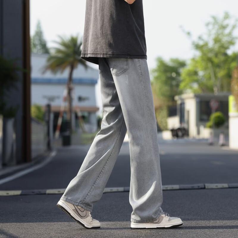 PLAYBOY Men's Loose Straight-Leg Denim Pants
