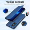 Coque + 2 Verres Trempés pour Samsung Galaxy S20 FE, Protection Cuir Synthétique Bleu Marine Fermeture Magnétique (pas pour S20)