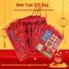 In-Stock New Year Gift Non-Woven Drawstring Bag: Luck, Wealth, & Prosperity Snack Storage