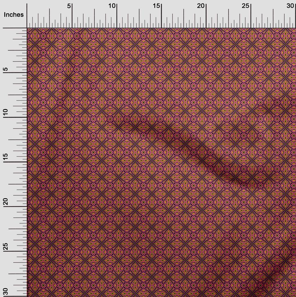 oneOone Cotton Flex Fabric Geometric Ethnic Fabric Prints By Yard 40 Inch
