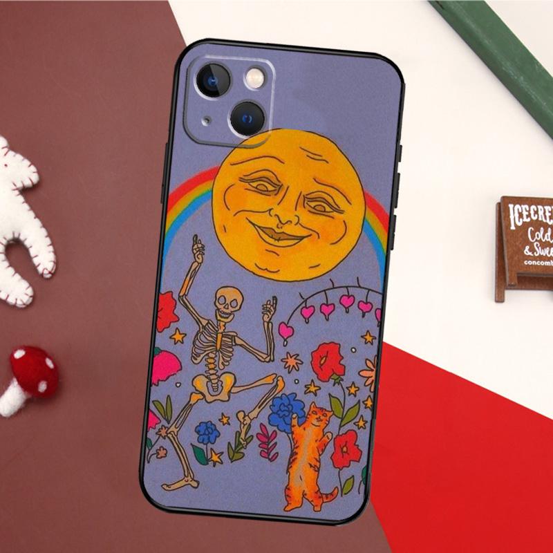

Cute Indie Hippie Case For iPhone 16 15 14 13 12 Mini 11 Pro Max X XR XS 7 8 Plus Soft Bumper Cover iPhone 11
