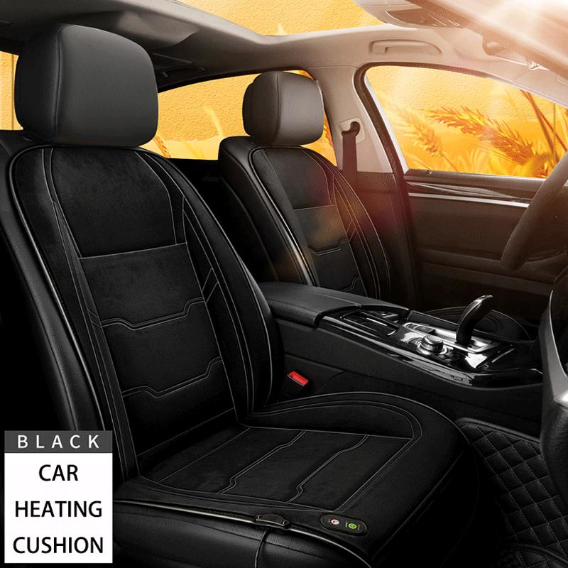 12/24V Universal Electric Heated Car Seat Cushion Heater Car Seat Heating Winter Warmer Seat Cover  Seat Cushion Car Interior