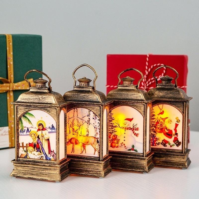 Christmas Decorations Christmas Lights Glowing Old Man Snowman Night Lights Christmas Decoration Desktop Decoration