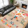 Crystal Velvet Rug Custom Name Text, Soft Non Slip Floor Mat Home DecorPippi Longstocking