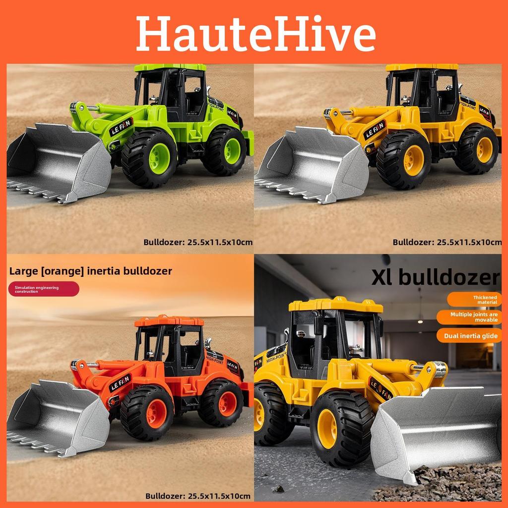 Inertia Childrens Engineering Bulldozer Toy With Movable Joints Plastic Material