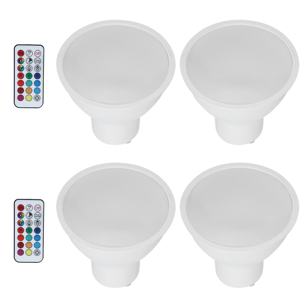 3W RGB Color Changing LED Spotlight Bulb with Remote Control for Bedroom Corridor Hotel Bar 85265V(GU10 RVB blanc chaud)