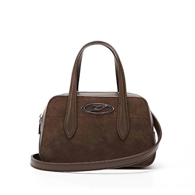 

Ретро Сумка-подушка Бостон Модная ручная сумка-подушка Большая замшевая сумка для женщин кофейный