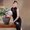 Sleeveless black national style new Chinese Suzhou long cheongsam improved young 1011 new women's high-end dress