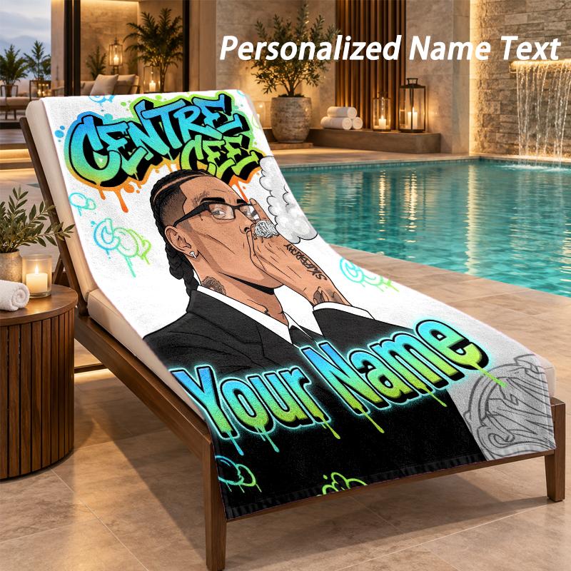 Central Cee Custom Name Beach Towel Large Soft Towel for Indoor Bathroom Outdoor Beach
