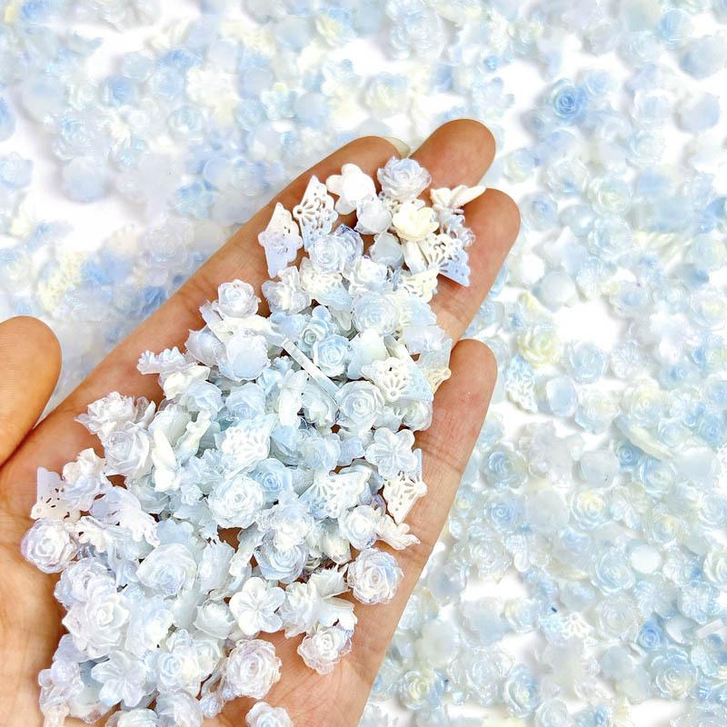 Hot-Selling Floral Color Nail Art Kit Luminous Resin Spring Fresh Nail Art Accessories