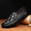 High Quality Genuine Leather Men Shoes Soft Crocodile Style Moccasins Mens Loafers Fashion Brand Male Flats Comfy Driving Shoes