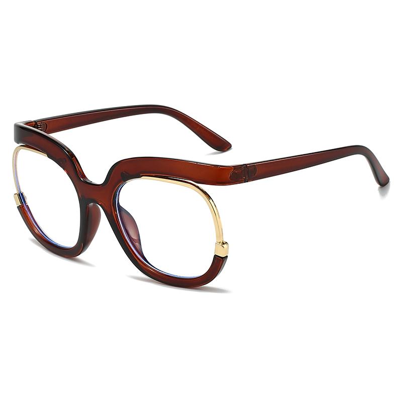 Anti Blue light Glasses Women Men Blue Light Blocking Eyeglasses Lady Oversized Round Frame Computer Eyewear