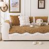 New Rose Velvet Jacquard Sofa Cover Retro Irregular Sofa Cushion For Autumn Winter Non-Slip Full Cover Furniture Protector
