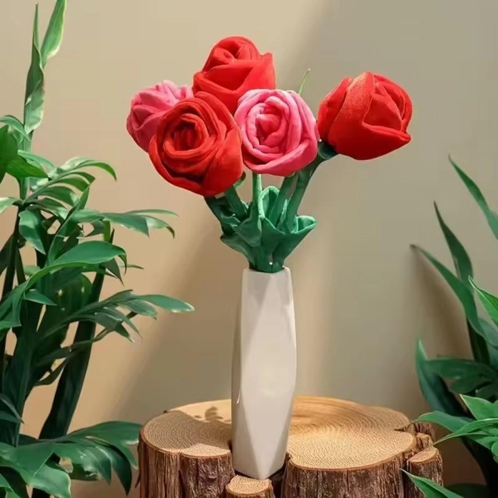 Simulation Artificial Roses Large Rose Plush Toys Gifts Gift Props and Bouquets  Home