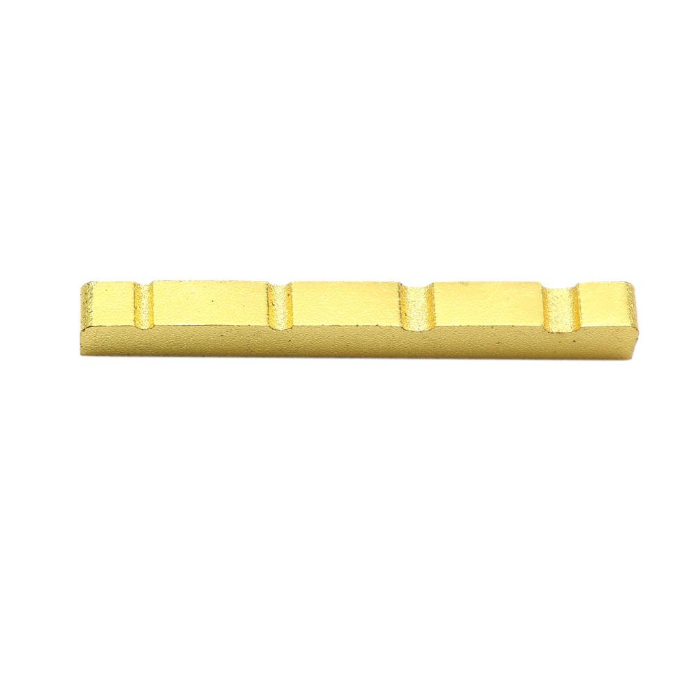 Electric Bass Guitar Brass Nut 4 string Brass Nut Upper Half String Guitar Nut 38×3.5×4.4-5.3mm