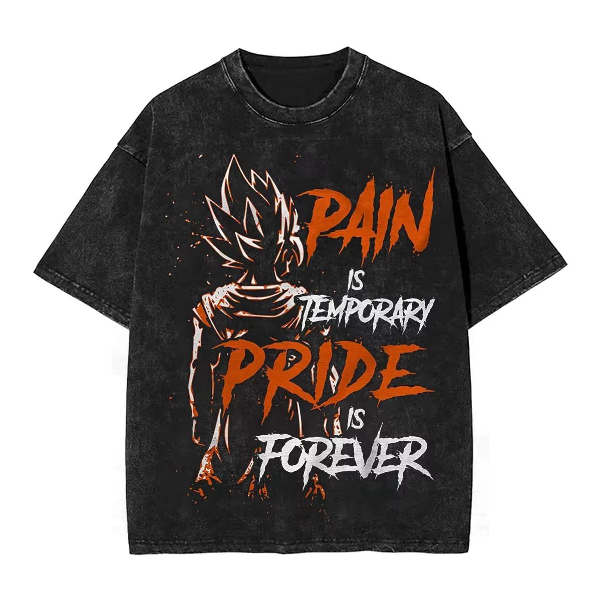 

Dragon Ball Mens Womens Washed TShirt Son Goku Vegeta Summer Spring Anime Cotton Tee Retro Distressed Hiphop Short Sleeve L