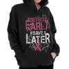 Detect Early Save Later Breast Cancer Ribbon Womens Hooded Sweatshirts Hoodies