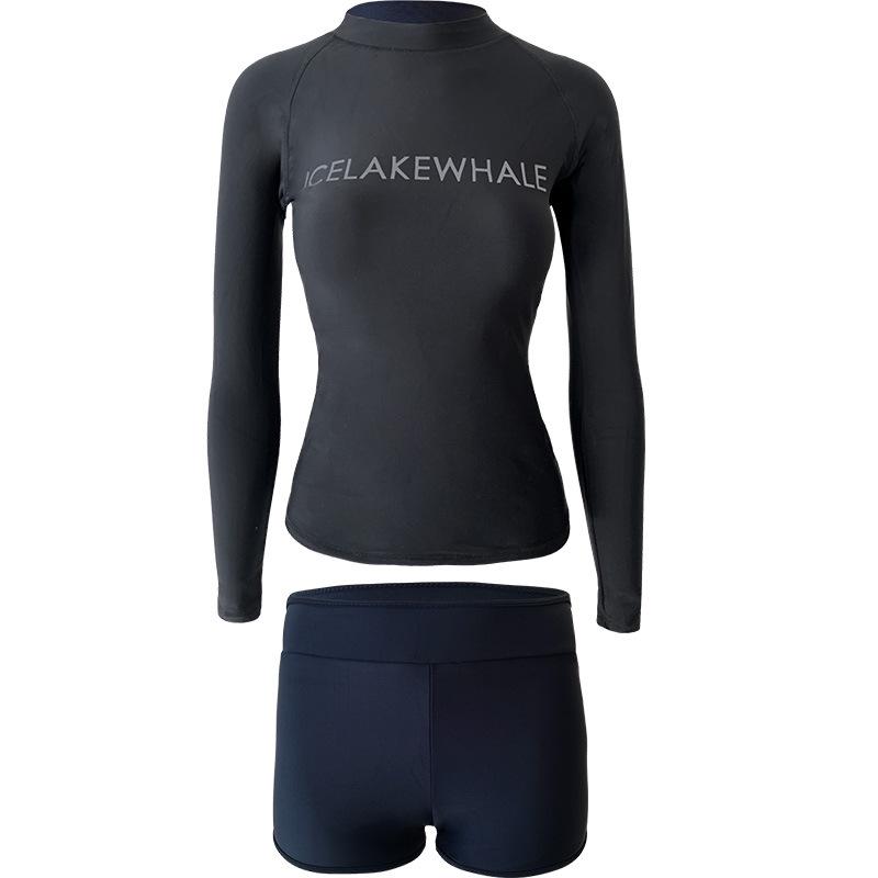 Women's Korean Jellyfish-Proof Long Sleeve Snorkeling Swimsuit – Split Set for Sun Protection and Surfing