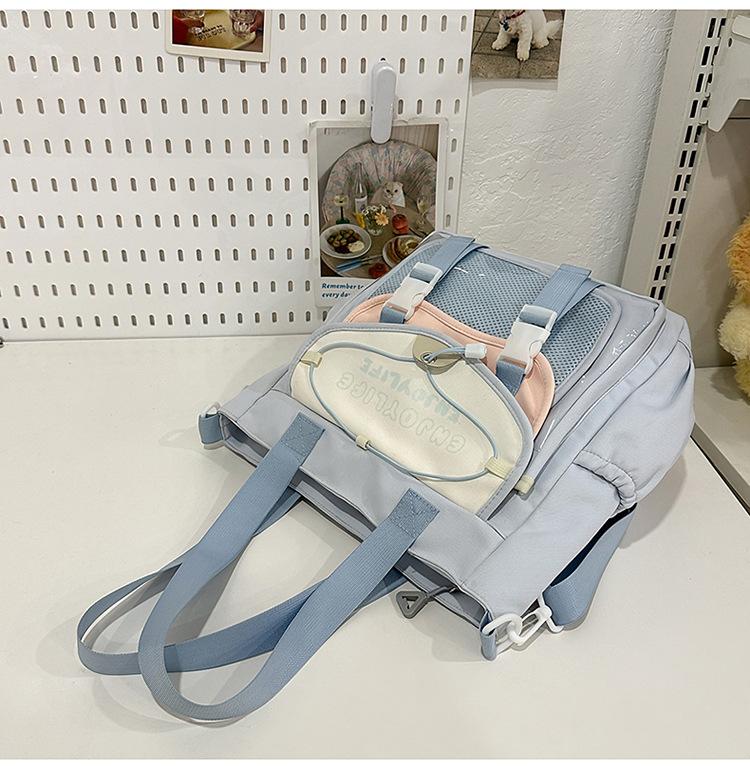 School Bag 2025 New Small Fresh High Value Simple Cute Versatile Large Capacity School Bag Casual Sweet Make-up Bag