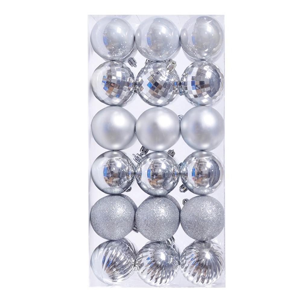 Holiday Decoration 36 Pack Plastic Shatterproof Ball Ornaments for Christmas Tree and Wreath Use Lightweight Design for Hanging