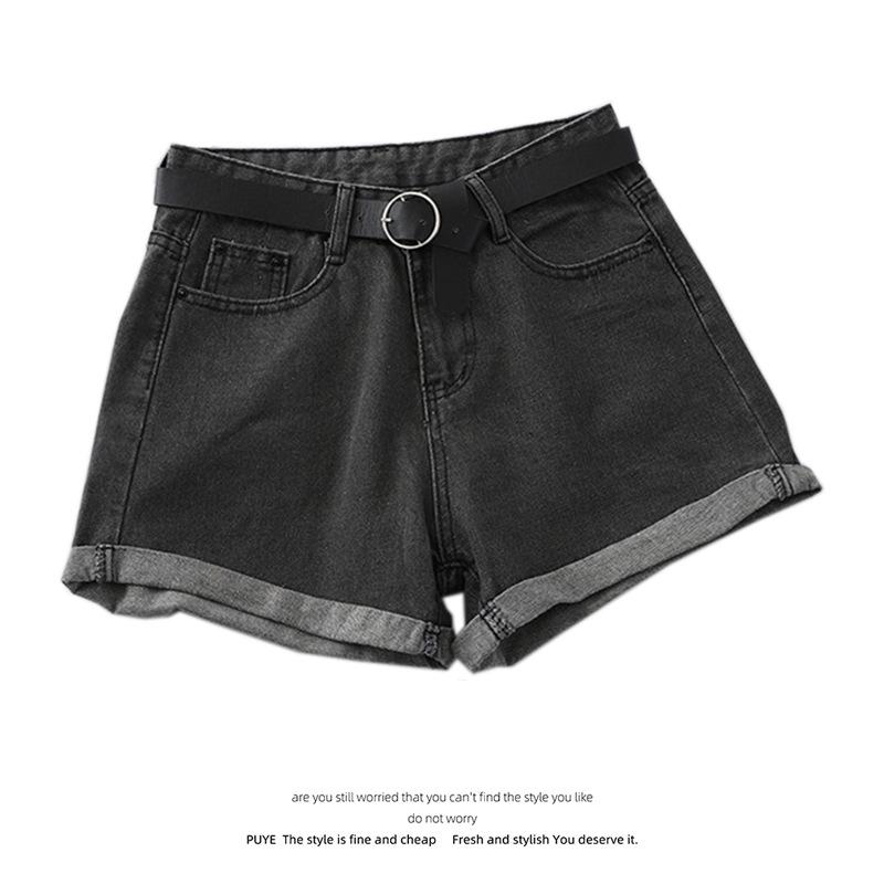 Women's Korean Style High Waist Denim Shorts - Summer Loose Fit, Rolled Hem, Plus Size, Casual Slimming Hotpants