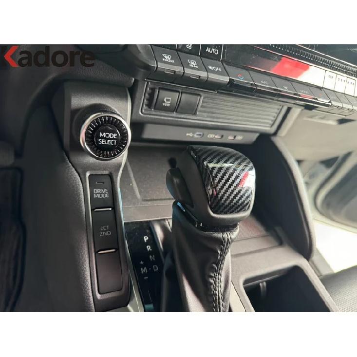 For Toyota Land Cruiser Prado LC250 2024 2025 2026 Carbon Fiber Car Gear Shift Knob Head Frame Cover Trim Interior Accessories