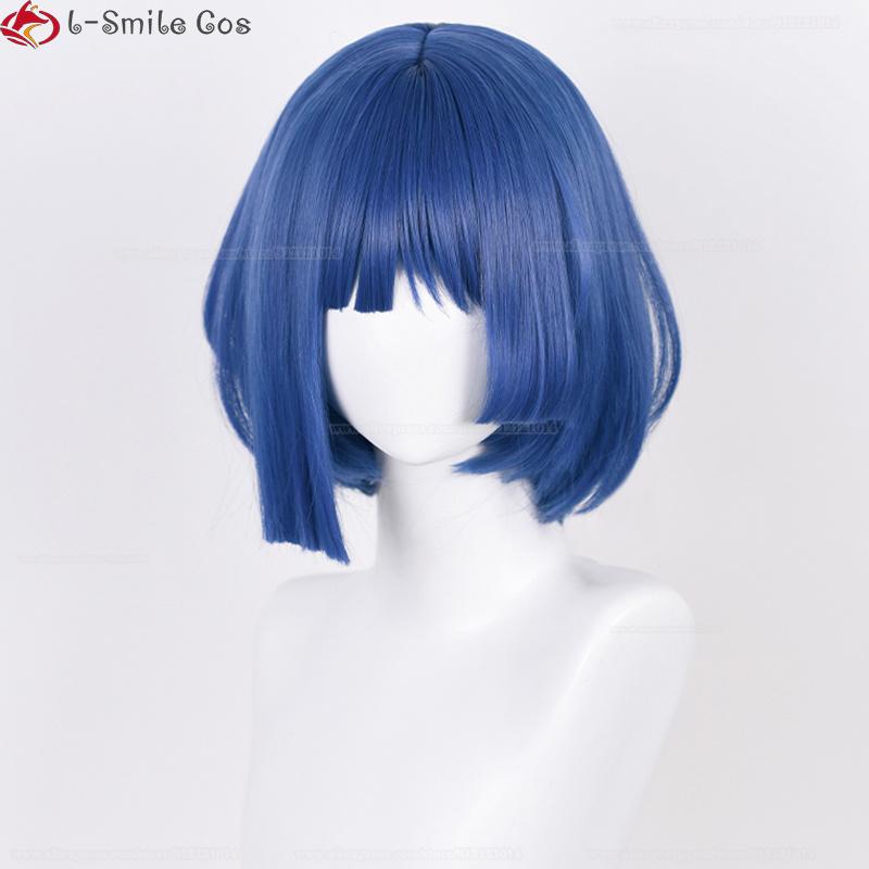 High Quality Yamada Ryo Cosplay Wig Anime 32cm Short Blue Wigs Heat Resistant Synthetic Hair Women Party Wigs + Wig Cap