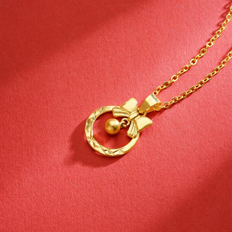 

Подвеска «Бантик из золотого песка»: Женские элегантные рождественские украшения, легкая роскошь, высококачественный аксессуар с покрытием