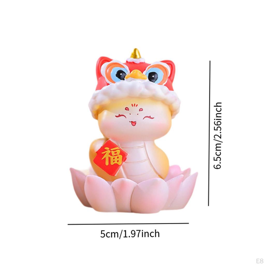 Chinese Year Snake Figurine Lunar Decor Collectible, Lovely Centerpiece, Spring