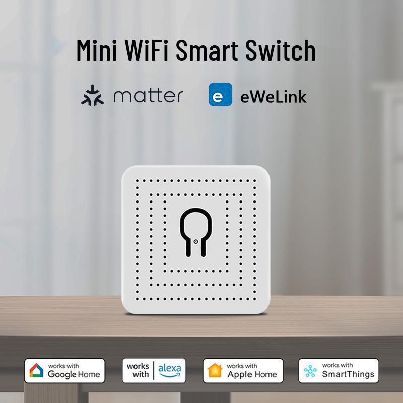 Matter WiFi Smart Switch 16A, HomeKit Compatible, Mobile Phone Timer, Alexa & Google Assistant Enabled.