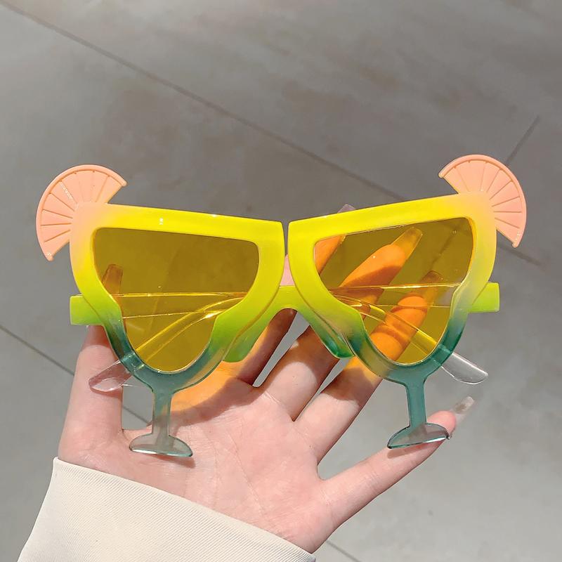 KAMMPT Fun Hawaiian Party Shades Tropical Fancy Eyewear Summer Beach Photo Props Crazy Glasses for Adults