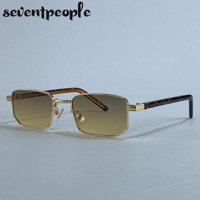 Steampunk Small Rectangle Sunglasses Men  Luxury Brand Vintage Outdoor Driving Punk Sun Glasses For Male Trendy Shades UV400